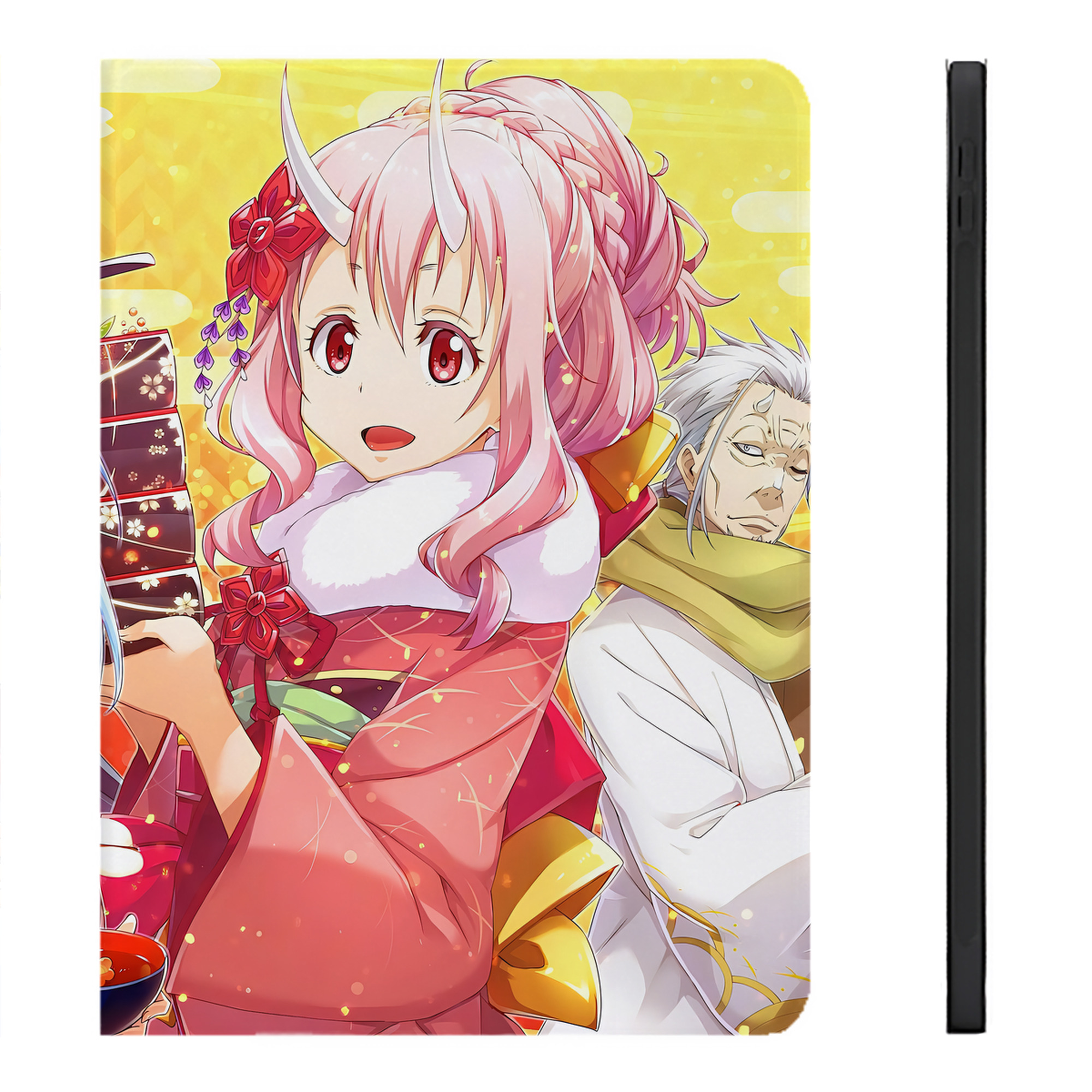 （画像用） 転スラ Regarding Reincarnated to Slime IPadケース ペンホルダー付き ブックスタイルデザイン